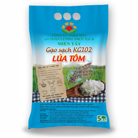 Gạo sạch KG102 Lúa Tôm