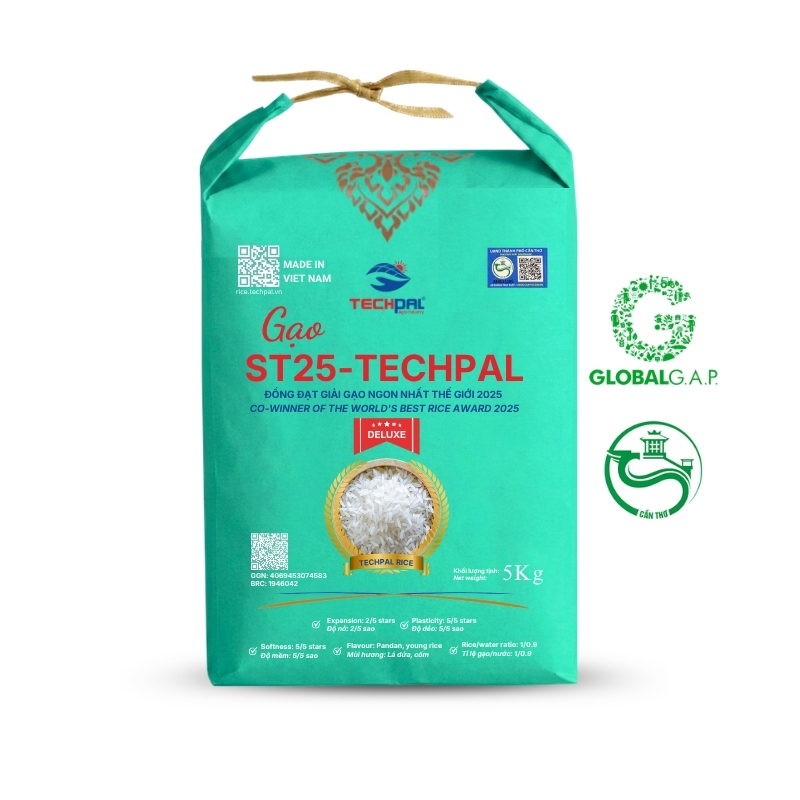 Gạo ST25-TECHPAL Deluxe Túi 5Kg