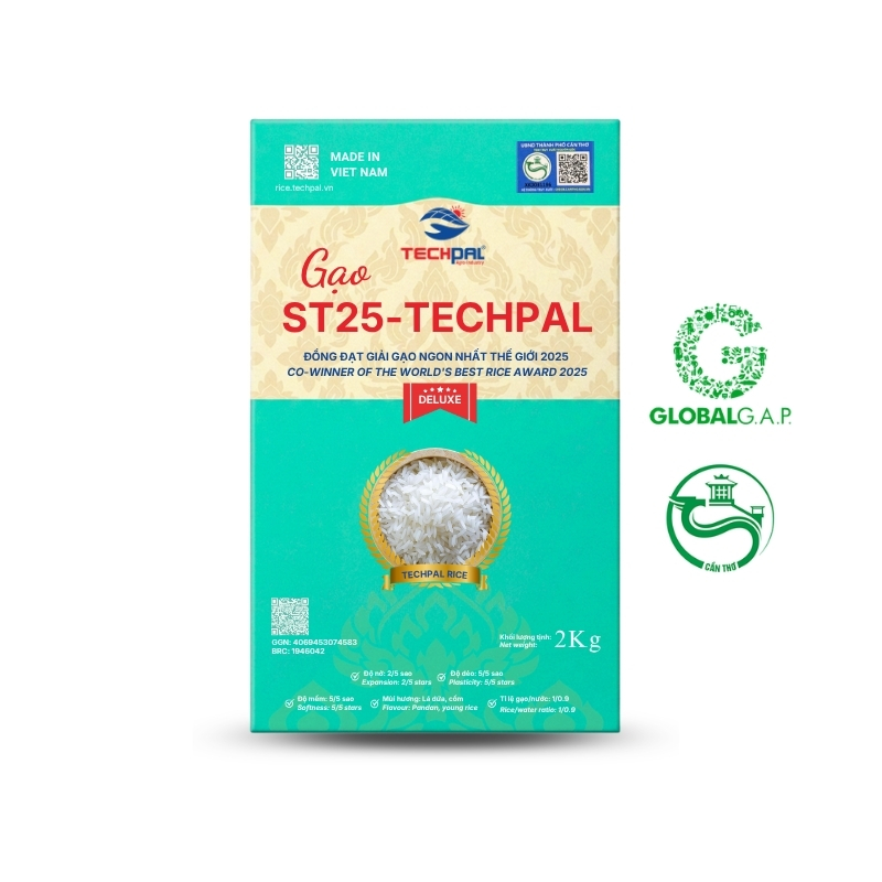 Gạo ST25-TECHPAL Deluxe Hộp 2Kg