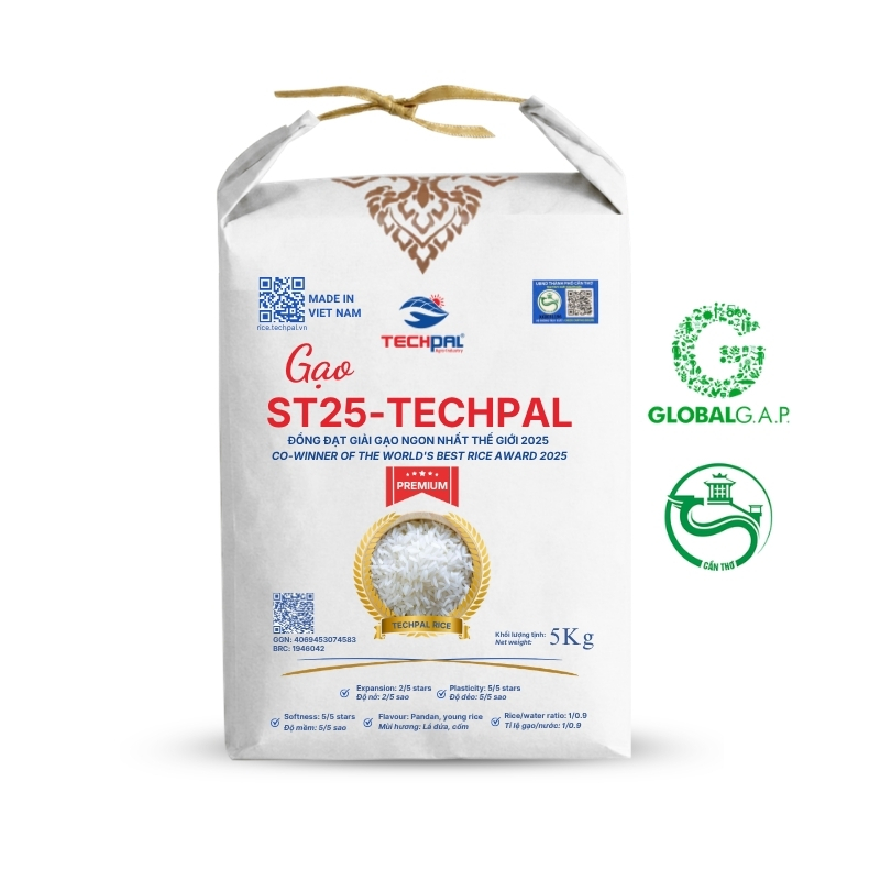 Gạo ST25-TECHPAL Premium Túi 5Kg