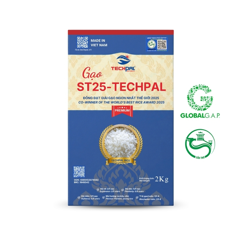 Gạo ST25-TECHPAL Premium Hộp 2Kg
