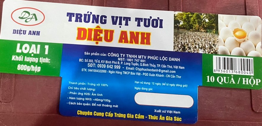 Trứng vịt tươi Diệu Anh  